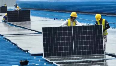 工業屋頂建起"綠色電站"
